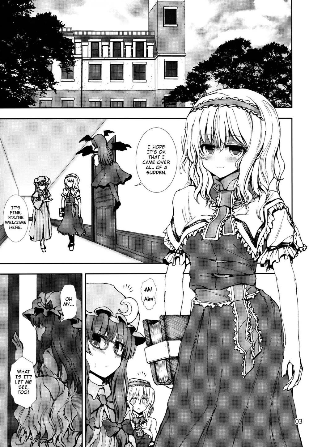 Hentai Manga Comic-Alice and Patchouli's Night Play Time!!-Read-2